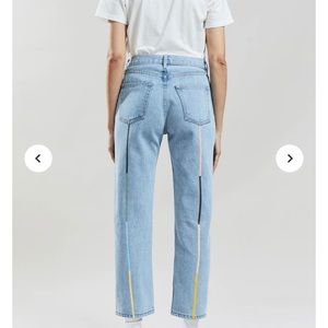 Still Here painted jeans